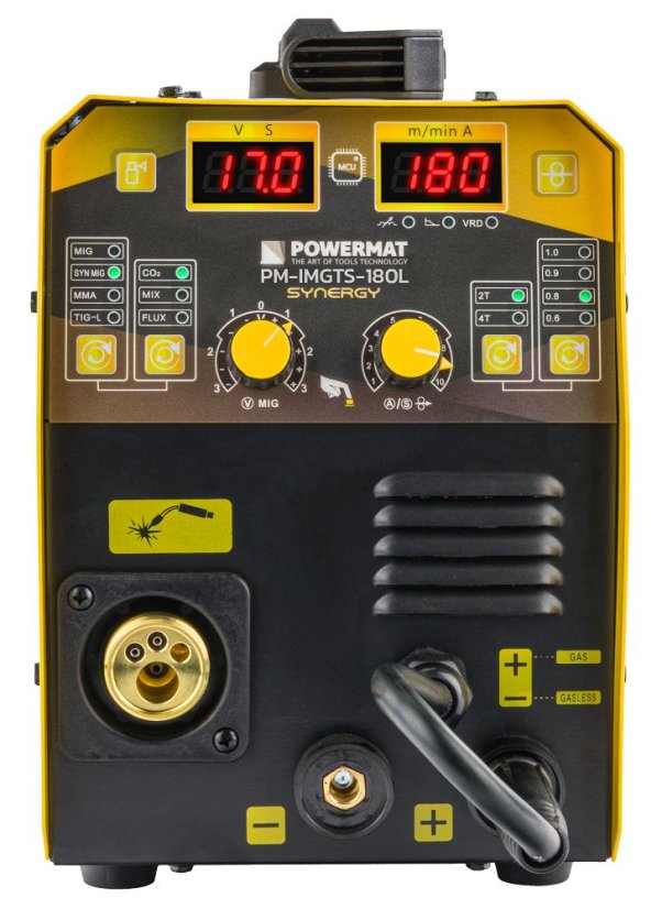 Безгазова инверторна заваръчна машина PM-IMGTS-180L - MIG-MAG / FLUX / MMA / LIFT-TIG