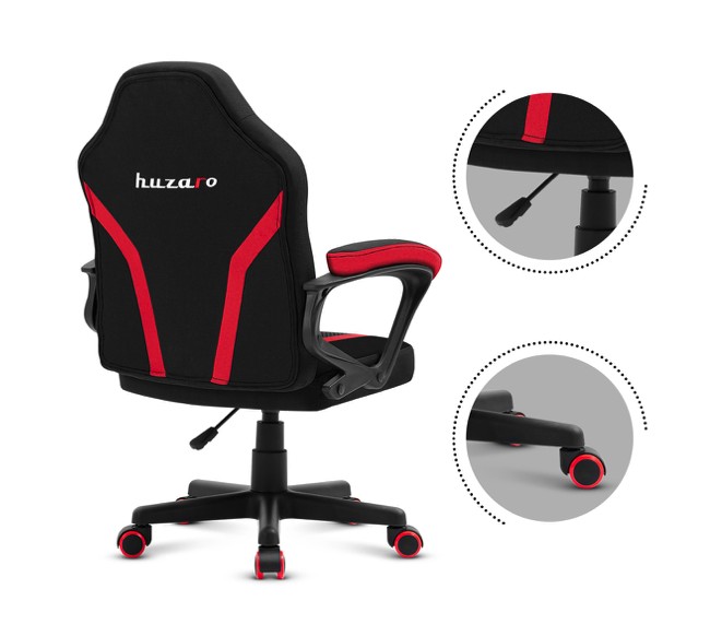 Hochwertiger Gaming-Stuhl für Kinder in Schwarz und Rot