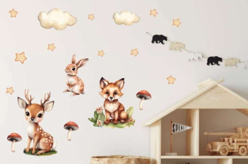 Kouzelné světelné samolepky pro děti - lesní zvířátka