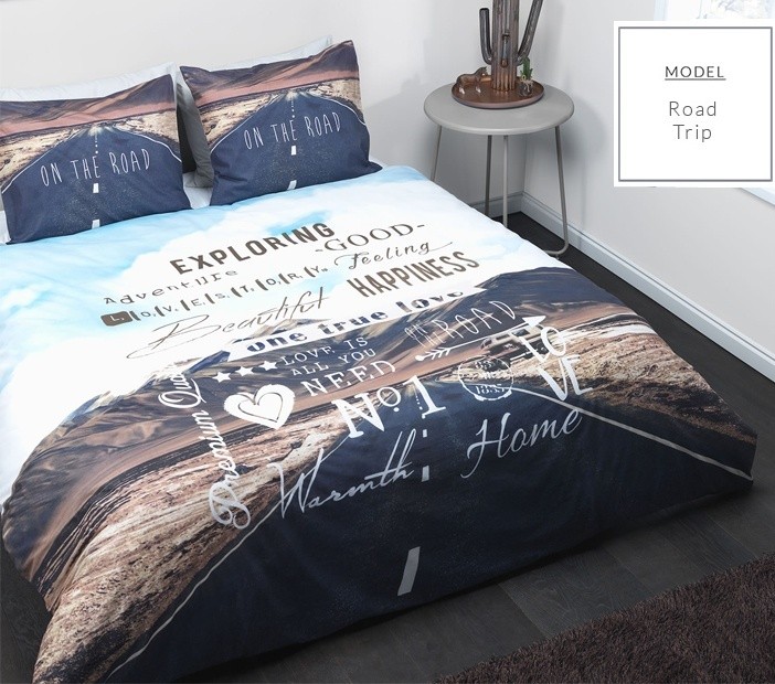 Bavlnené posteľné obliečky S cestovateľským motívom 