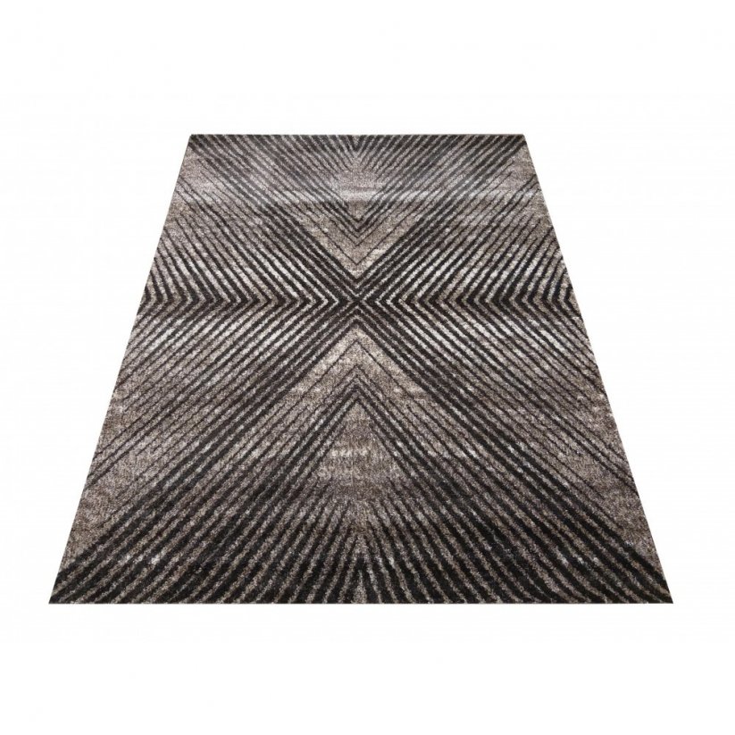 Modern szőnyeg érdekes geometriai mintával, ismétlődő átlós vonalakkal - Méret: Szélesség: 60 cm | Hossz: 100 cm