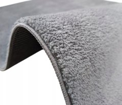 Sodobna siva enobarvna preproga z nedrsečim zaključkom ETA4