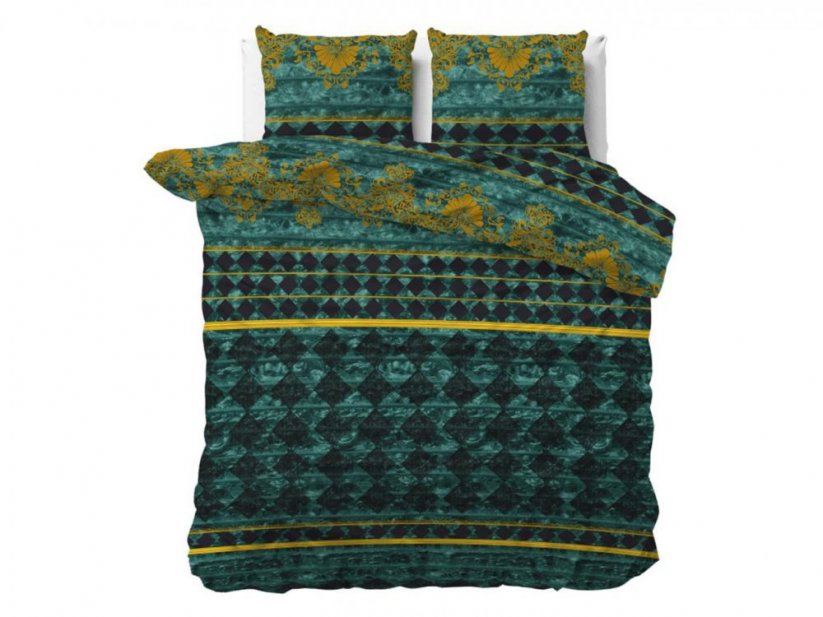 Lenjerie de pat fenomenală din bumbac verde 160 x 200 cm