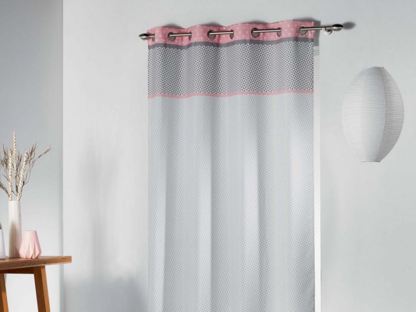 Розови готови завеси за спалнята 140x260 см