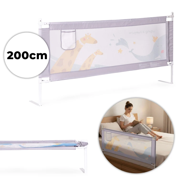 Ochranná nastavitelná zábrana do postele pro děti 200 x 61 cm