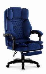 Sedia ergonomica da ufficio HC-1031 con poggiapiedi - blu
