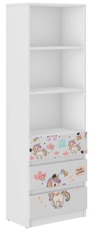 Kinderspielzeugregal mit Regenbogen-Einhorn-Motiv 180x33x60 cm