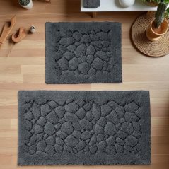 Bavlnené kúpeľňové predložky set 2 ks Boston 10 - grafitová sivá