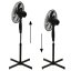 Samostojeći ventilator s 5 lopatica - crni 45 W