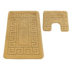 Dvojdielny set do kúpeľne Montana Ethnic v šafránovo žltej farbe