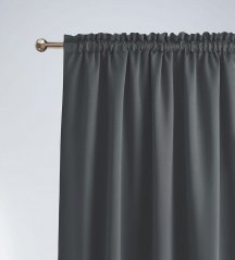 Zatemňující závěs na řasící pásku tmavě šedé barvy 140 x 280 cm