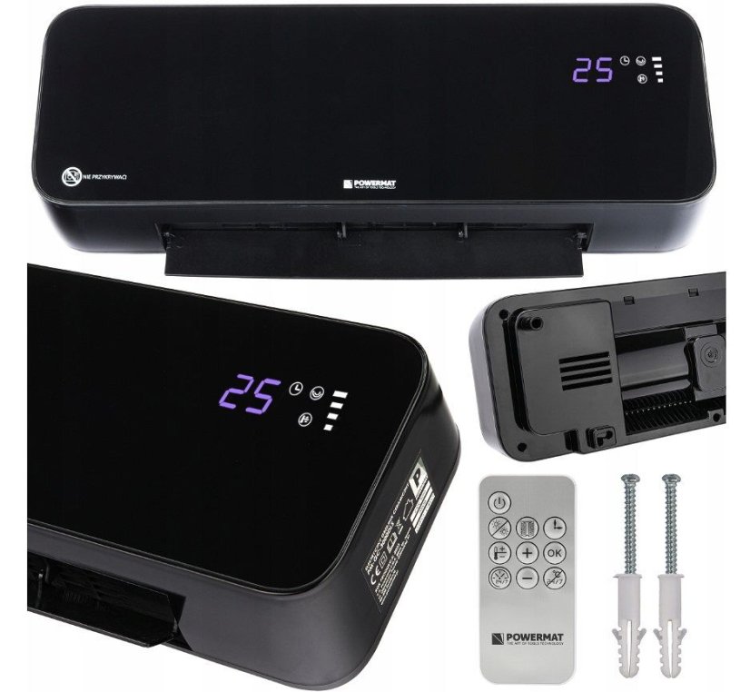 Légfüggöny 2000 W - kerámia fűtőtest termosztáttal