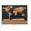 Ogrebana karta svijeta sa zastavama 82 x 59 cm