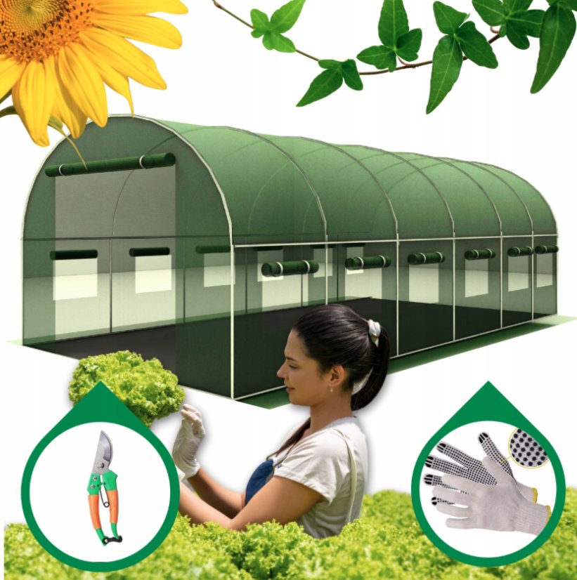 Veľký zosilnený záhradný fóliovník PRÉMIUM 3 x 6 m + DARČEK