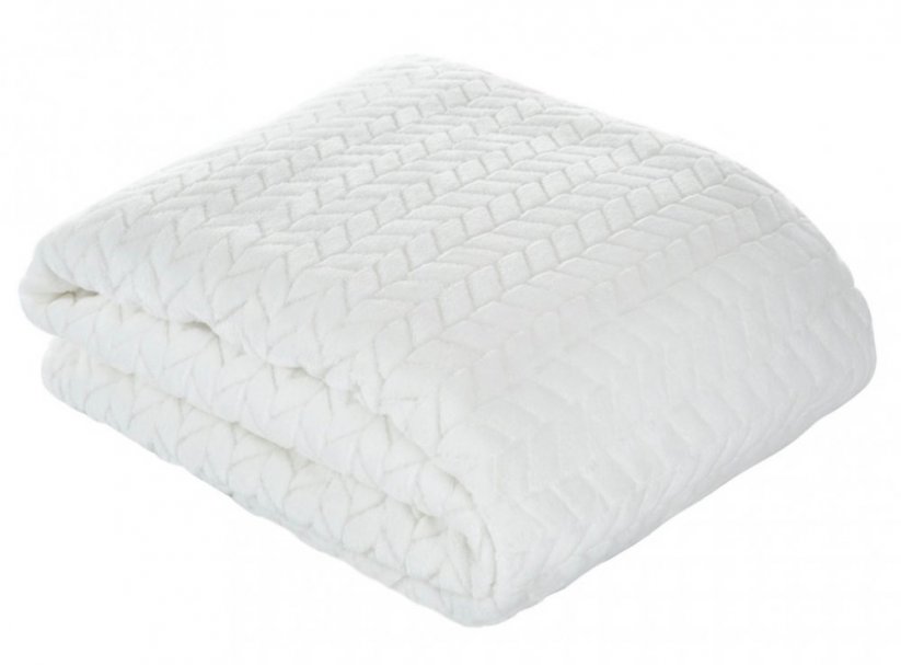 Бежово декоративно одеяло от кадифено мека материя - Размер: Ширина: 70 см | Дължина: 160 см
