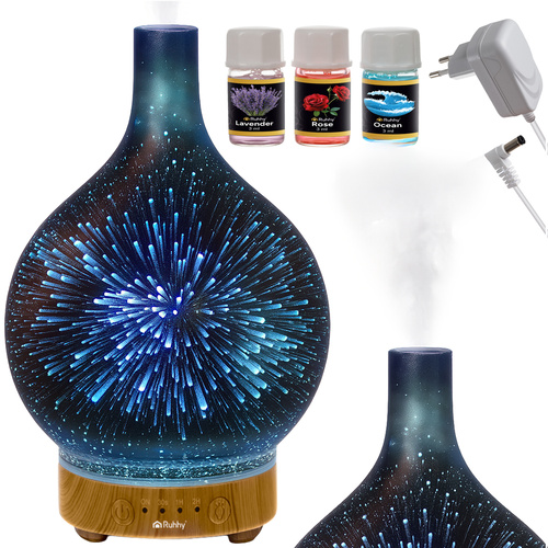 Ultrazvukový zvlhčovač vzduchu a aroma difuzér s LED osvetlením
