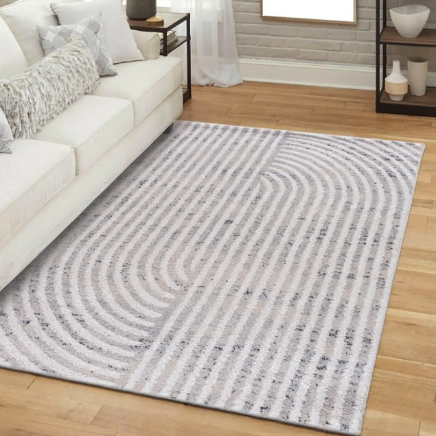 Dizajnový koberec v krémovo sivej farbe Athos