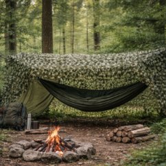 Maskovacia sieť – tieniaca kamuflážna clona + 100 sťahovacích pások