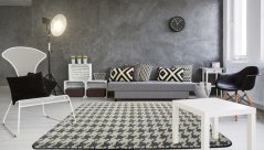 Nové koberce v sivo krémovej farbe 140 x 200 cm
