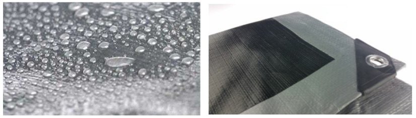 Hrubá strieborná krycia plachta s gramážou 260 g/m2