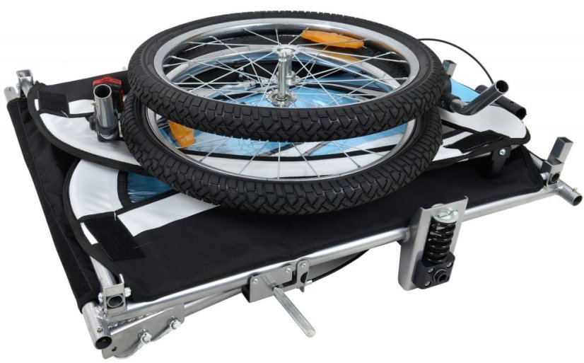 2-miestny príves za bicykel s tlmičom + JOGGER modrý
