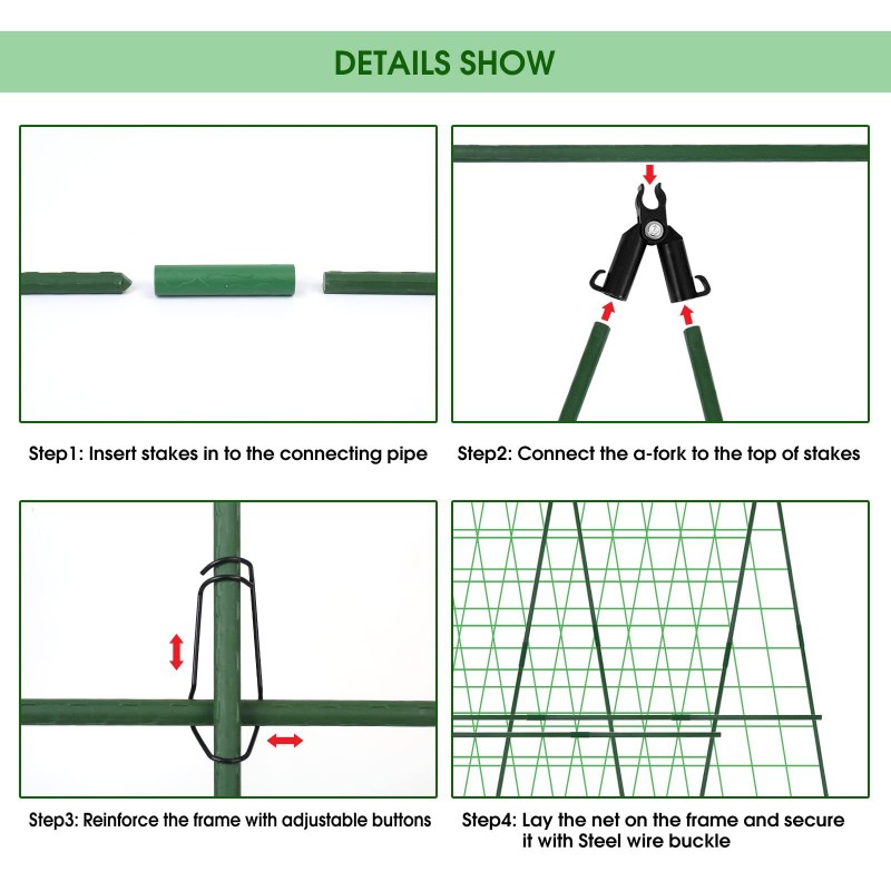Záhradná oporná konštrukcia s mriežkou 1,2 x 1,2 m
