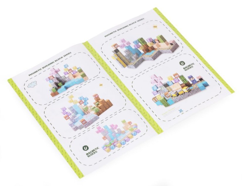 Magnetická stavebnice, kostky pro děti - sada 169 dílků