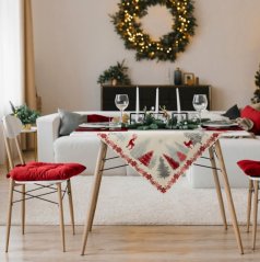 Gobelínový obrus so škandinávskym zimným motívom