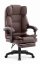 Ergonomická kancelárska stolička HC-1031 z ekokože s podnožkou - hnedá