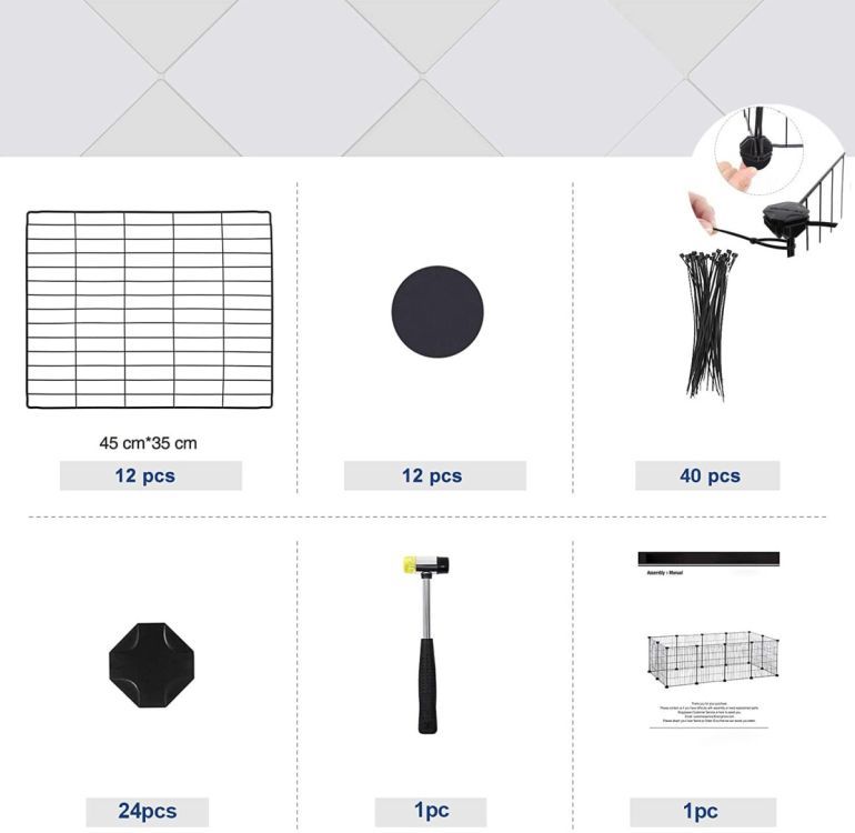 Модулно заграждение за малки животни - 12 панела