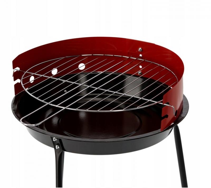 Runder Gartengrill 41 X 33,5 X 46,5 cm - rot