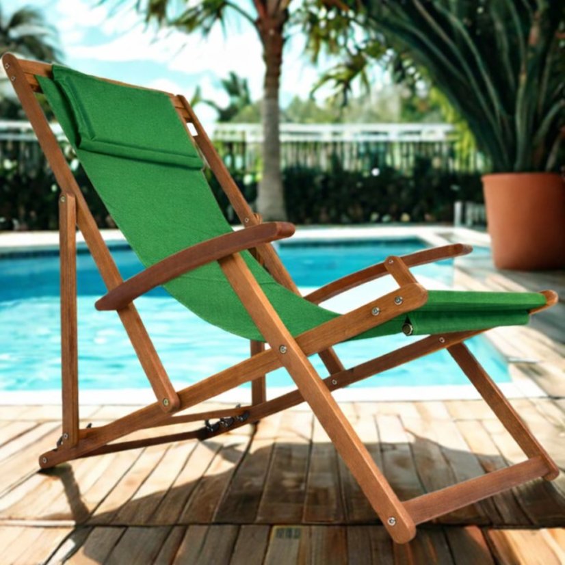 Sklopiva podesiva vrtna ležaljka od akacijevog drva