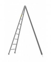 Záhradný hlinikový rebrík, trojuholníkový, 9 stupňový s nosnosťou 150 kg