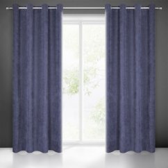 Verdunkelungsvorhang für Kreise in Dunkelblau 140 x 250 cm