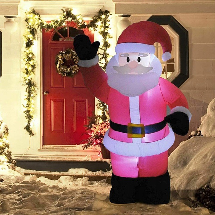 Babbo Natale gonfiabile con luce LED 120 cm