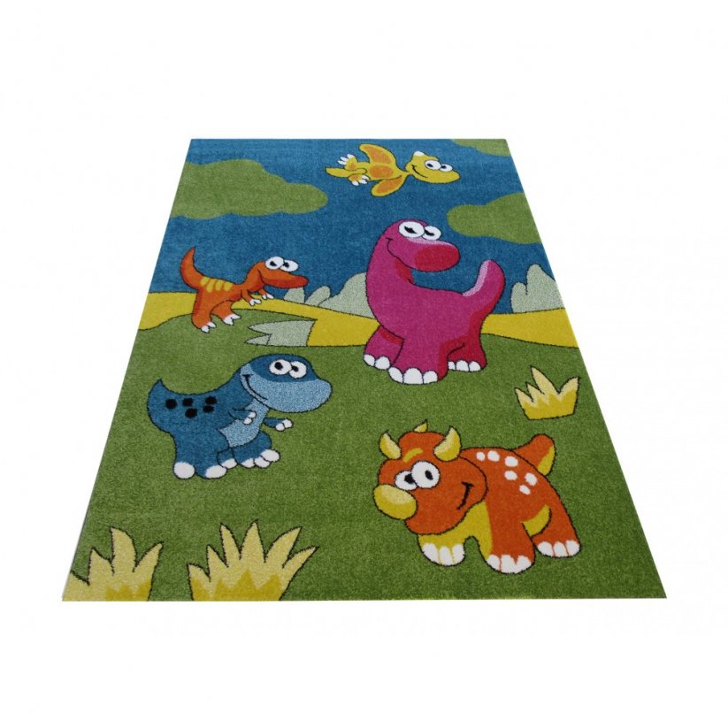 Pohádkový dětský koberec s dinosaury