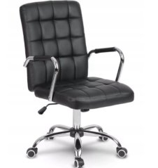 Čierne kožené kancelárske kreslo G401
