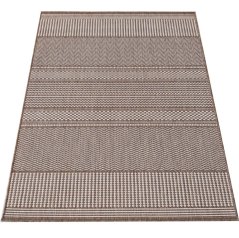 Vonkajší koberec na terasu s jemným vzorom Patio 12 v hnedej farbe