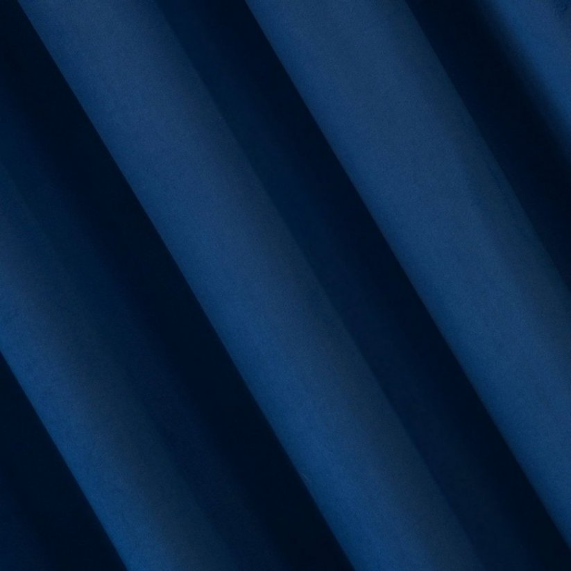 Kék bársonyos sötétítő függöny ráncolószalaggal 140 x 270 cm