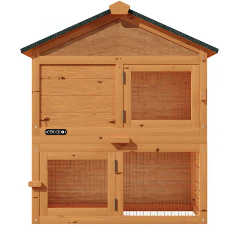 Zweistöckiger Kaninchenstall 204 × 45 × 84 cm