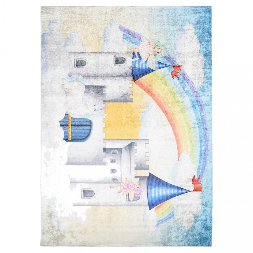 Detský koberec s motívom rozprávkového zámku 