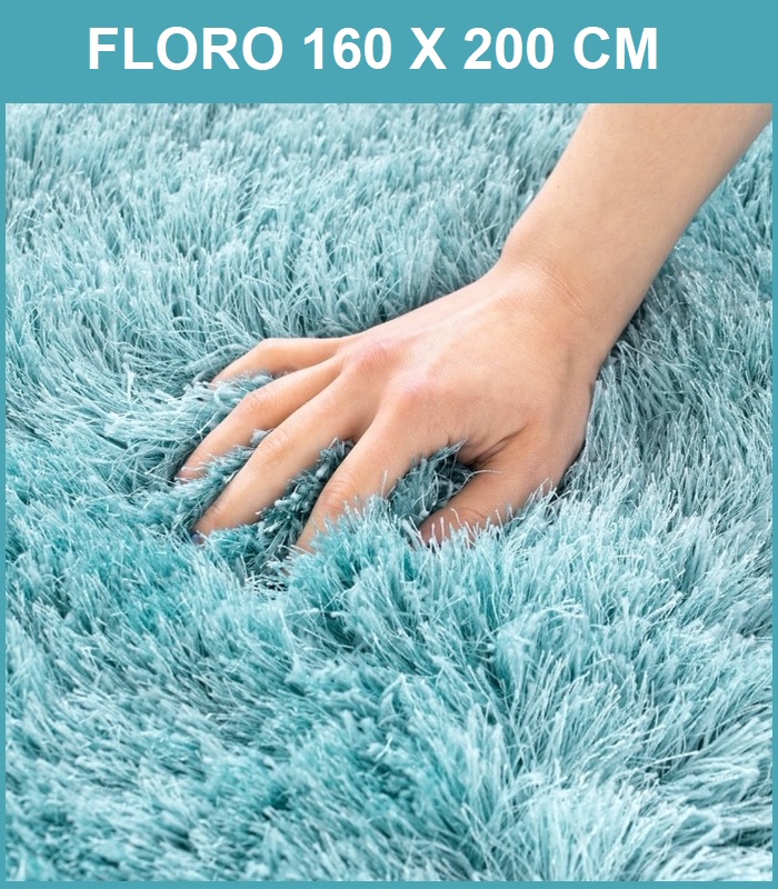 Космат килим за всекидневна в мента 120 X 170 cm