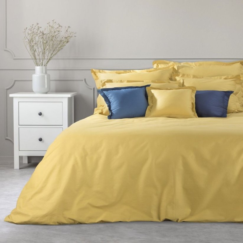 Žltá jednofarebná bavlnená obliečka na vankúš NOVA COLOR 