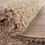 Стилен шаги килим с голям косъм цвят капучино