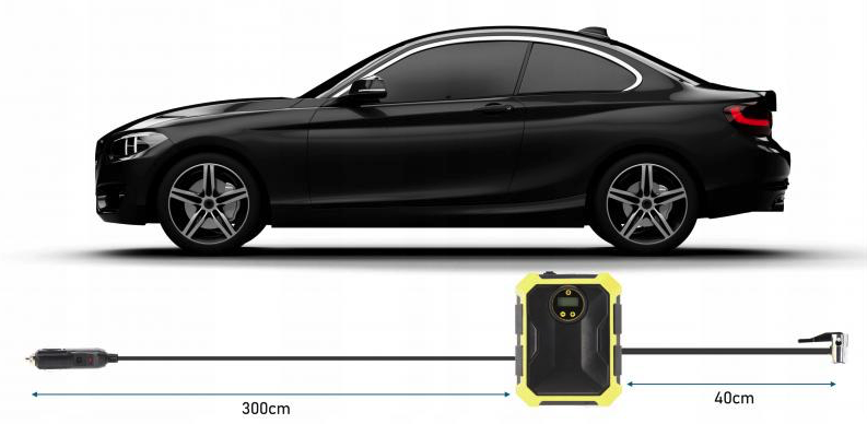 Kompaktný automobilový kompresor 12V s výkonom 100W