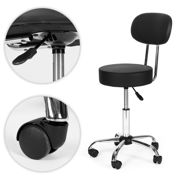 Scaun pivotant cu spătar reglabil pe înălțime