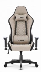 Gamerska stolica CABRO C508 s naslonom podesivim do 180° i 2D naslonima za ruke, nosivosti do 150 kg, bež