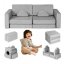 Großes modulares Kindersofa - grau