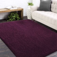 Covor Shaggy cu fir înalt, culoare violet închis