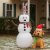Aufblasbarer Schneemann mit Hund und Hase LED - 180 cm
